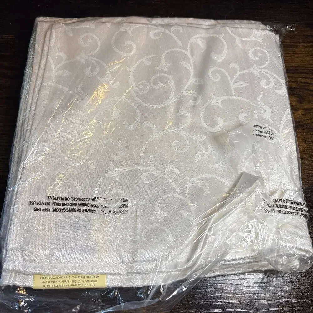 Lenox Opal Innocence Napkins American By Design Off White Set of 6